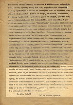 Fotografia dokumentu o początkach działalności archiwum po 1945 roku.