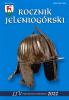 Okładka czasopisma "Rocznik Jeleniogórski tom 54 (2022) przedstawiająca średniowieczny hełm rycerski na niebieskim tle.